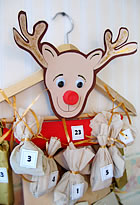 Pyssla ihop din egen julkalender / adventskalender: Rudolf med rda mulen